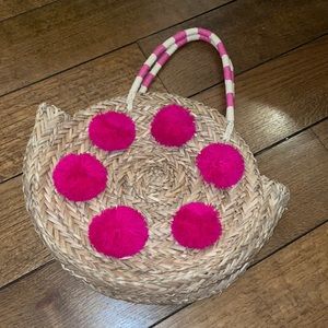 pom pom tote bag